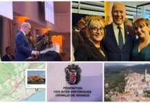 Cervo al decennale dei Siti Storici Grimaldi di Monaco. Sindaco Cha ospite del Principe Alberto II Cervo decimo anniversario della costituzione dei Siti Storici Grimaldi