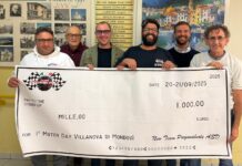 Villanova Mondovì, solidarietà al “Motor Day”: il Team Piegavalvole devolve 2.000 euro in beneficenza