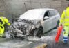 Sanremo, auto in fiamme sull’A10: intervento dei Vigili del Fuoco incendio auto