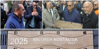 Sanremo, posizionata la targa di ‘Balorda Nostalgia’ di Olly in via Matteotti, Carlo Conti fa cantare i presenti