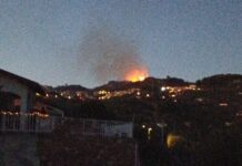 Fiamme sopra Civezza, vaste aree di pineta in fumo: Vigili del Fuoco al lavoro