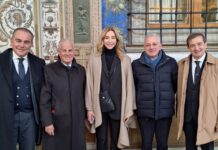 Il sindaco di Imperia Claudio Scajola in udienza con Papa Leone XIV in Vaticano