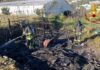 Incendio in una baracca ad Arma di Taggia, intervento dei Vigili del Fuoco