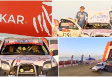 Dakar 2026: Luciano Carcheri e Fabrizia Pons sventolano il logo “Liguria Regione europea dello sport” ai nastri di partenza Dakar 2026 carcheri pons
