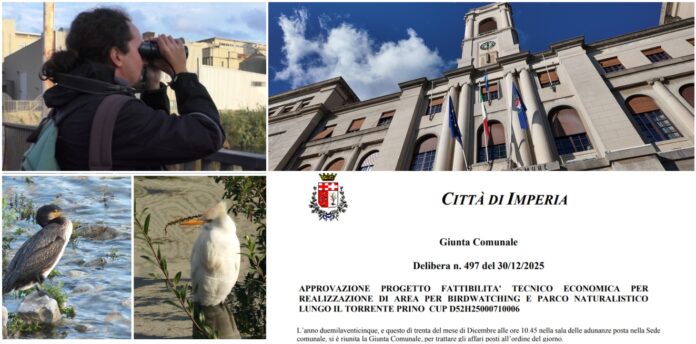 area birdwatching e parco naturalistico lungo il torrente Prino