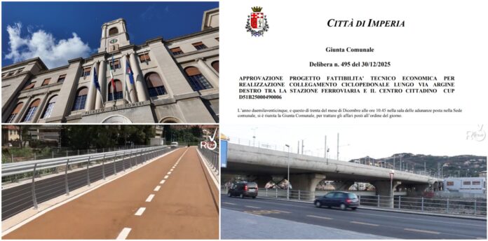 collegamento ciclopedonale via argine destro