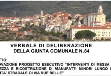 Diano Castello: approvato il progetto per la messa in sicurezza di via Rue Belle via Rue Belle Diano Castello