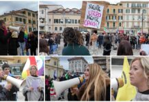 Sanremo, manifestazione in piazza Colombo contro la ‘Campana dei bimbi mai nati’ sanremo no campana bimbi non nati