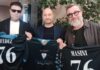 La Sanremese consegna la maglia del 76° Festival di Sanremo a Fedez e Marco Masini fedez e masini - sanremese calcio
