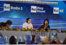 Levante in gara al Festival dopo una cordite emorragica, adesso canta ‘Sei tu’ in Sala stampa. “Il bacio con Gaia? Nessuna censura, non penso di doverlo giustificare” Levante