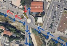 Vallecrosia, lavori alla rotonda del Conad: chiusure e modifiche alla viabilitĂ dal 2 al 4 marzo