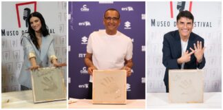 Il Museo del Festival di Sanremo si arricchisce con i calchi delle mani di Sal Da Vinci, Carlo Conti e Laura Pausini Museo Festival