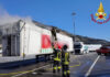 Ventimiglia, incendio all’autoporto: in fiamme il cassone di un camion