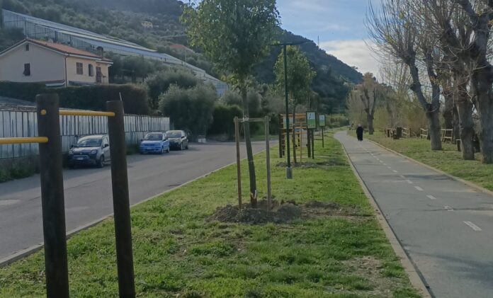 ciclabile lungo fiume taggia