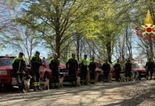 Addestramento regionale delle unità cinofile dei Vigili del Fuoco alle Rocche Bianche di Savona