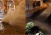 Imperia, nuova rottura della condotta idrica nella notte: cedimento in piazza Monsignor Boeri perdita acqua imperia
