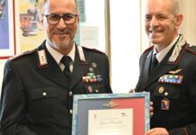 Imperia, il brigadiere Efisio Pireddu saluta l’Arma dei Carabinieri dopo 40 anni di servizio