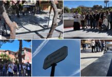 San Lorenzo al Mare inaugura la nuova piazza di via Roma, intitolata a Renato Marvaldi piazza marvaldi san lorenzo al mare