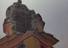 Molini di Triora, fulmini su Corte: crolla la parte alta del campanile della chiesa campanile corte molini di triora