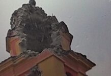 Molini di Triora, fulmini su Corte: crolla la parte alta del campanile della chiesa campanile corte molini di triora