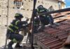 Fulmine sulla chiesa di Corte, Vigili del Fuoco al lavoro nella “zona rossa”