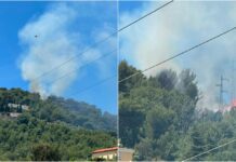 Incendio sulle alture di Imperia, fiamme minacciano alcune abitazioni a Borgo Sant’Agata incendio sant'agata imperia