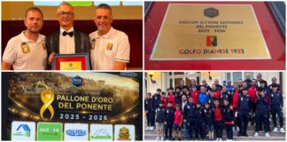Calcio, la Golfo Dianese premiata al ‘Pallone d’Oro’ come miglior settore giovanile: “Una grande famiglia che investe nel futuro” Calcio, la Golfo Dianese premiata al 'Pallone d’Oro' come miglior settore giovanile_ _Una grande fam