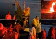 Ospedaletti, circa duemila persone per il pic-nic sulla spiaggia ‘Aspettando San Giovanni’. Musica, cibo, il grande falò e lo sbarco del Santo nel segno della tradizione aspettando san giovanni ospedaletti