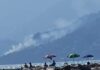 Incendio alla Mortola di Ventimiglia, interviene anche l’elicottero incendio mortola ventimiglia