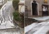 Violenta grandinata a Mendatica: strade invase da acqua e ghiaccio grandine mendatica