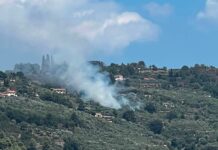 Dolceacqua, incendio sulle alture del borgo: fiamme vicino alle abitazioni incendio dolceacqua