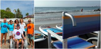 Diano Marina, raccolti 510 euro per il progetto ‘Tutti al Mare’. Polisportiva Dianese Sea Sport: “Insieme avete fatto tanto” carrozzina da mare