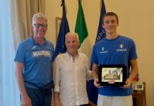 Imperia, il campione Oliver Mulas della Maurina ricevuto in Comune dal sindaco Scajola