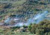 Imperia, incendio in via Clavi: fiamme vicino alle case incendio via clavi imperia