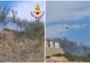 Sanremo, incendio di vegetazione dopo Poggio: al lavoro vigili del fuoco e squadre antincendio incendio sanremo