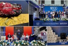 Riccardo Guatelli e la sua “latta d’artista” all’Expo Salso, Confindustria Imperia premia 13 imprese storiche