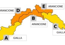 Meteo Liguria: domani allerta arancione sul centro della regione, gialla a ponente e levante allerta meteo liguria