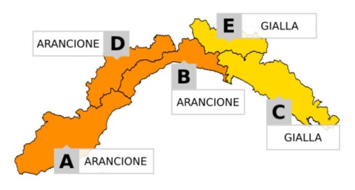 allerta arancione liguria